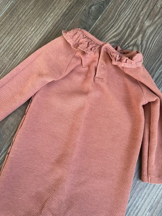 Disney Rust Winnie the Pooh & Piglet Ruffle Collar Jumpsuit - Picture 7 of 10